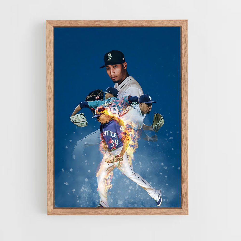 Poster Winter Home Run – affiche Baseball (vue 4)